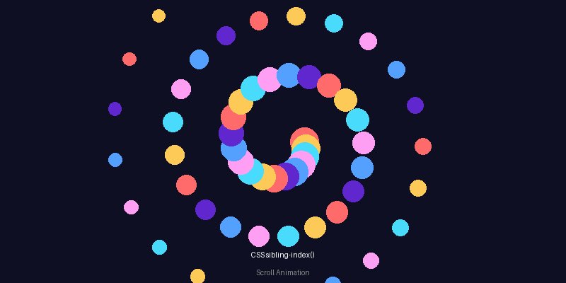 CSS sibling-index() 实现螺旋滚动特效-千晨网